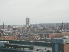 Trips New England 2001 Boston Skyline from 7th floor Mariott Copley place